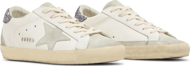 Golden Goose Wmns Superstar White Grey Glitter