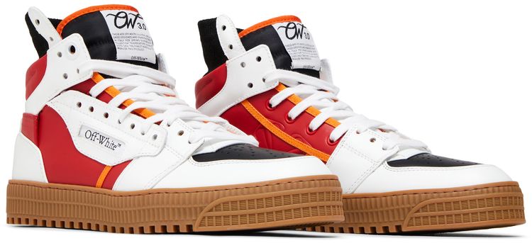 Off White Off Court 30 High White Red Gum