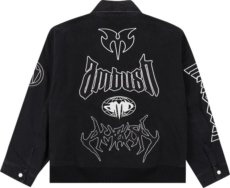 Ambush Patch Denim Bomber Jacket Black