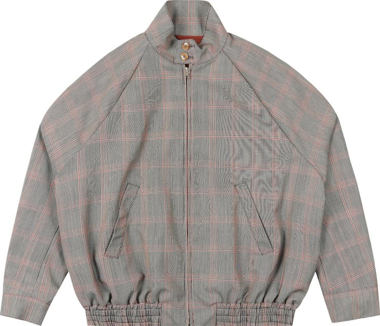 Marni Check Pattern Short Blouson Jacket Grey