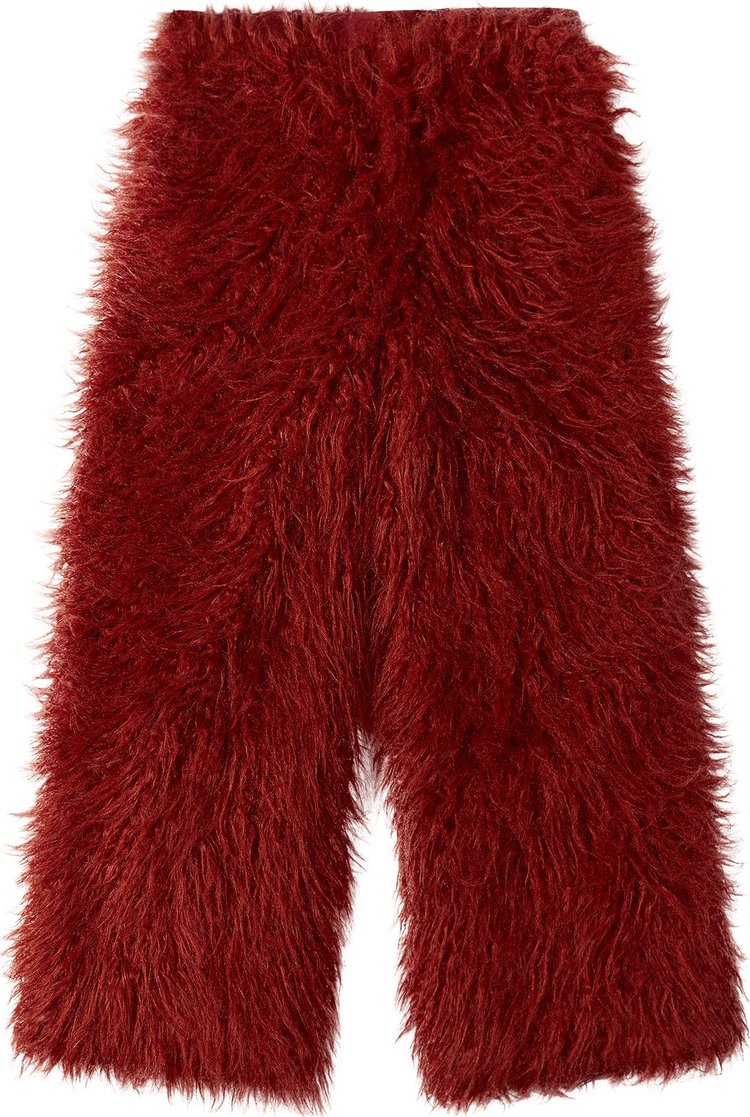 Undercover Faux Fur Trousers 'Bordeaux'