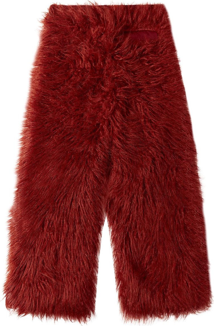 Undercover Faux Fur Trousers Bordeaux