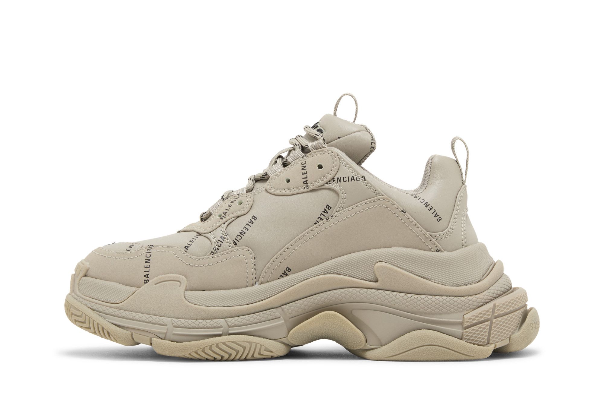 スニーカー BALENCIAGA Women Sneakers 524039WTRSL 2000 Beige Buy Balenciaga Wmns Triple S Sneaker 'All Over Logo - Beige