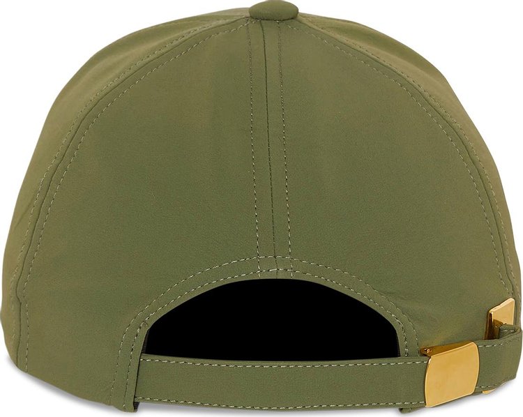 Balmain Signature Embroidered Cap Khaki