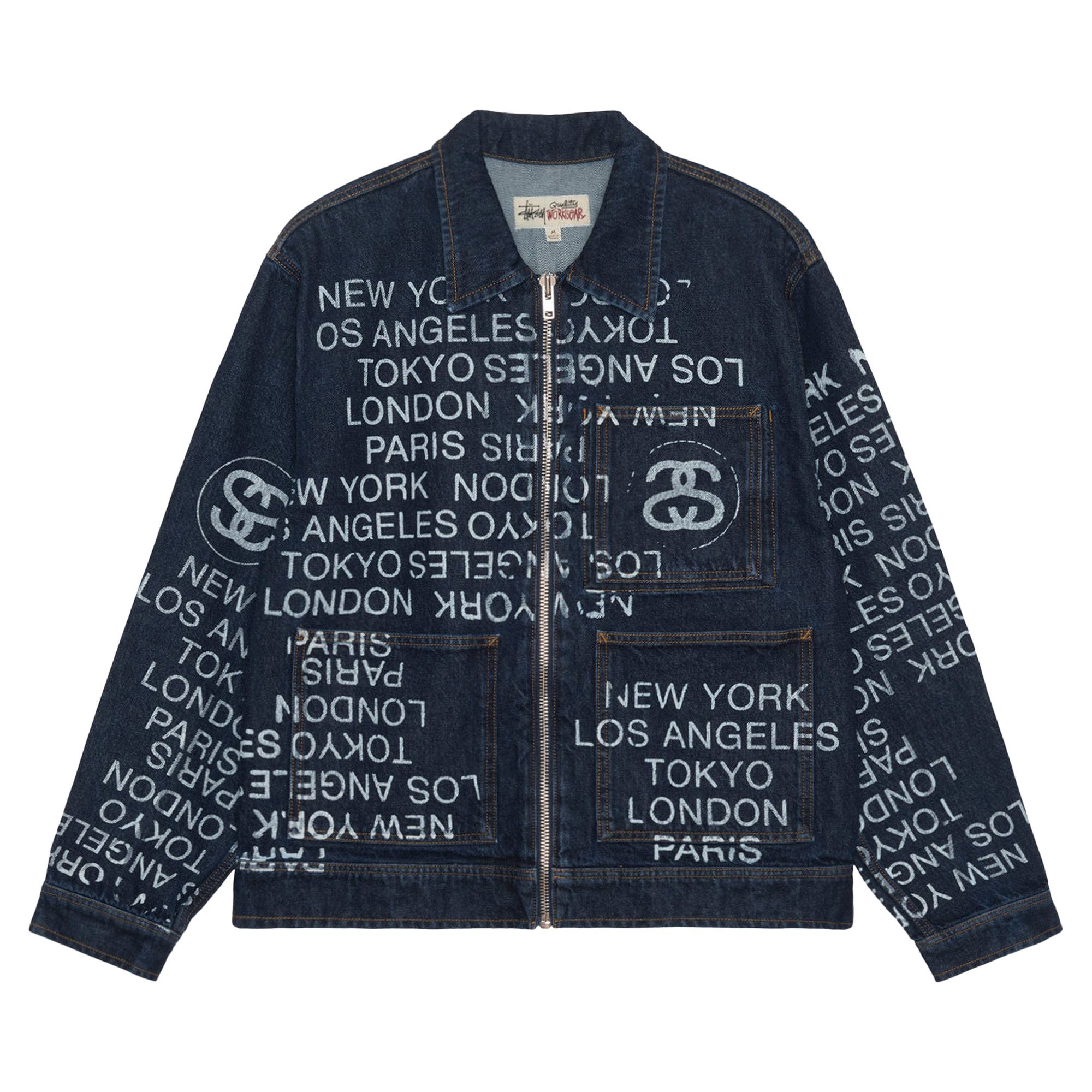 ジャケット・アウター STUSSY ZIP WORK JACKET CITY LINK DENIM 210.jpg