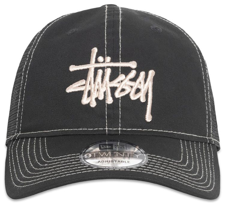 Stussy New Era 9Twenty Basic Trucker Black