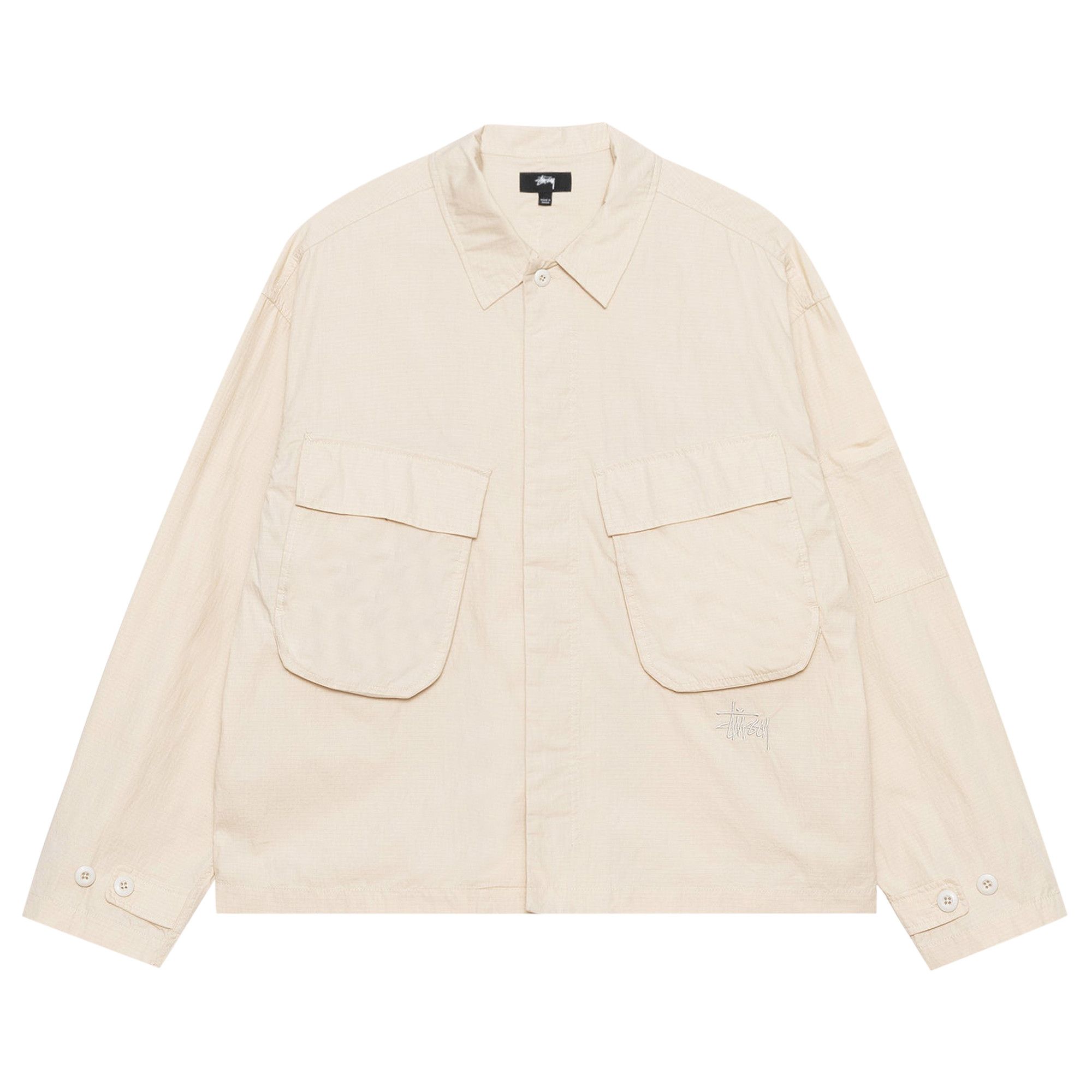 ジャケット・アウター stussy MILITARY OVERSHIRT Stüssy Military LS Overshirt | Olive | Canoe Club