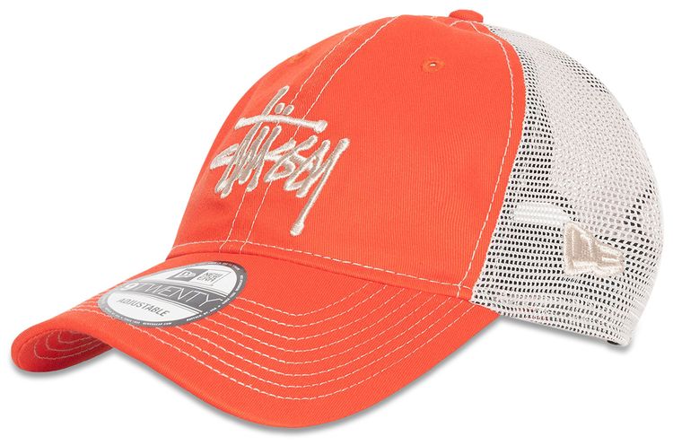 Stussy New Era 9Twenty Basic Trucker Orange