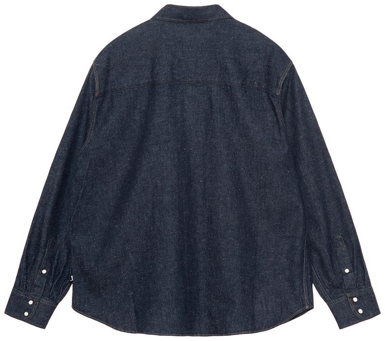 Stussy Boxy Western Denim Shirt Dark Denim