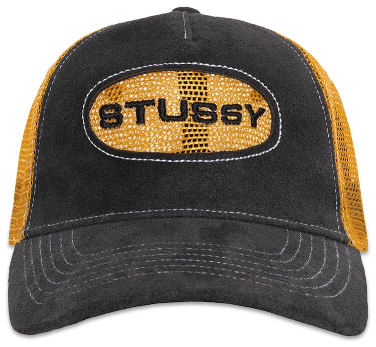 Buy Stussy Low Pro Trucker Cut-Out Leather Snapback 