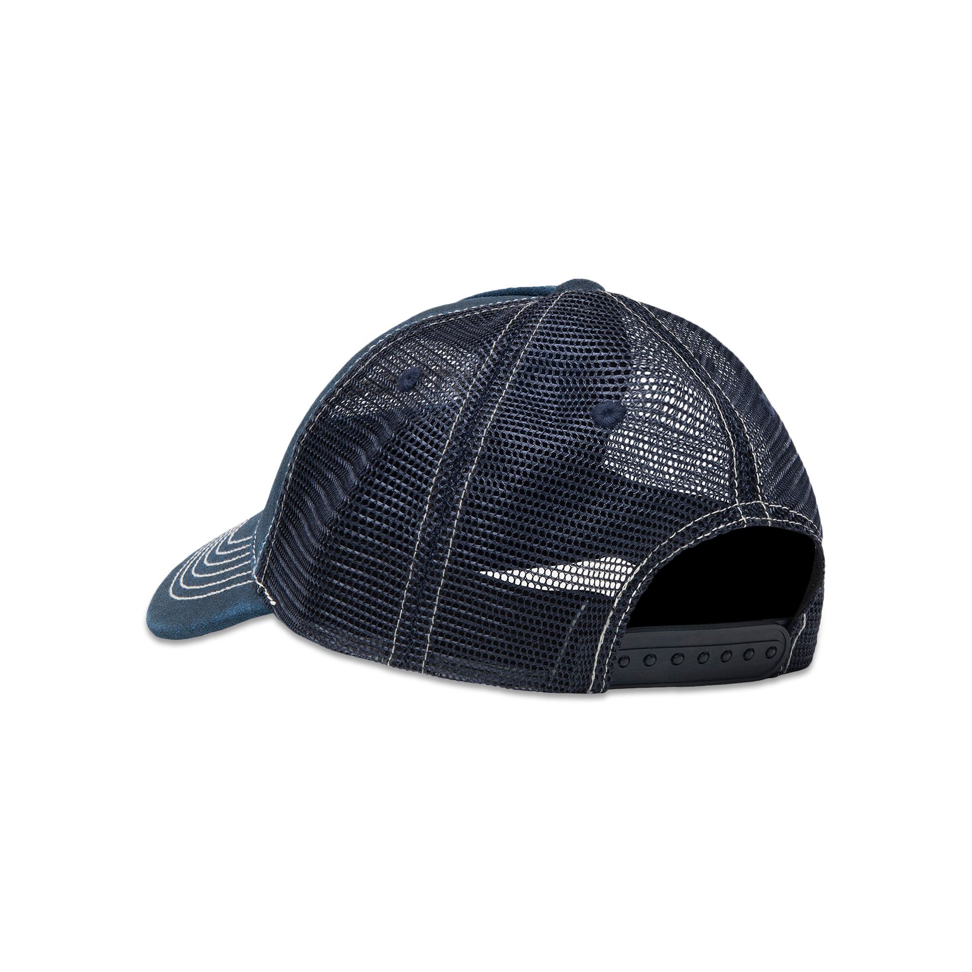Buy Stussy Low Pro Trucker Cut-Out Leather Snapback 'Navy