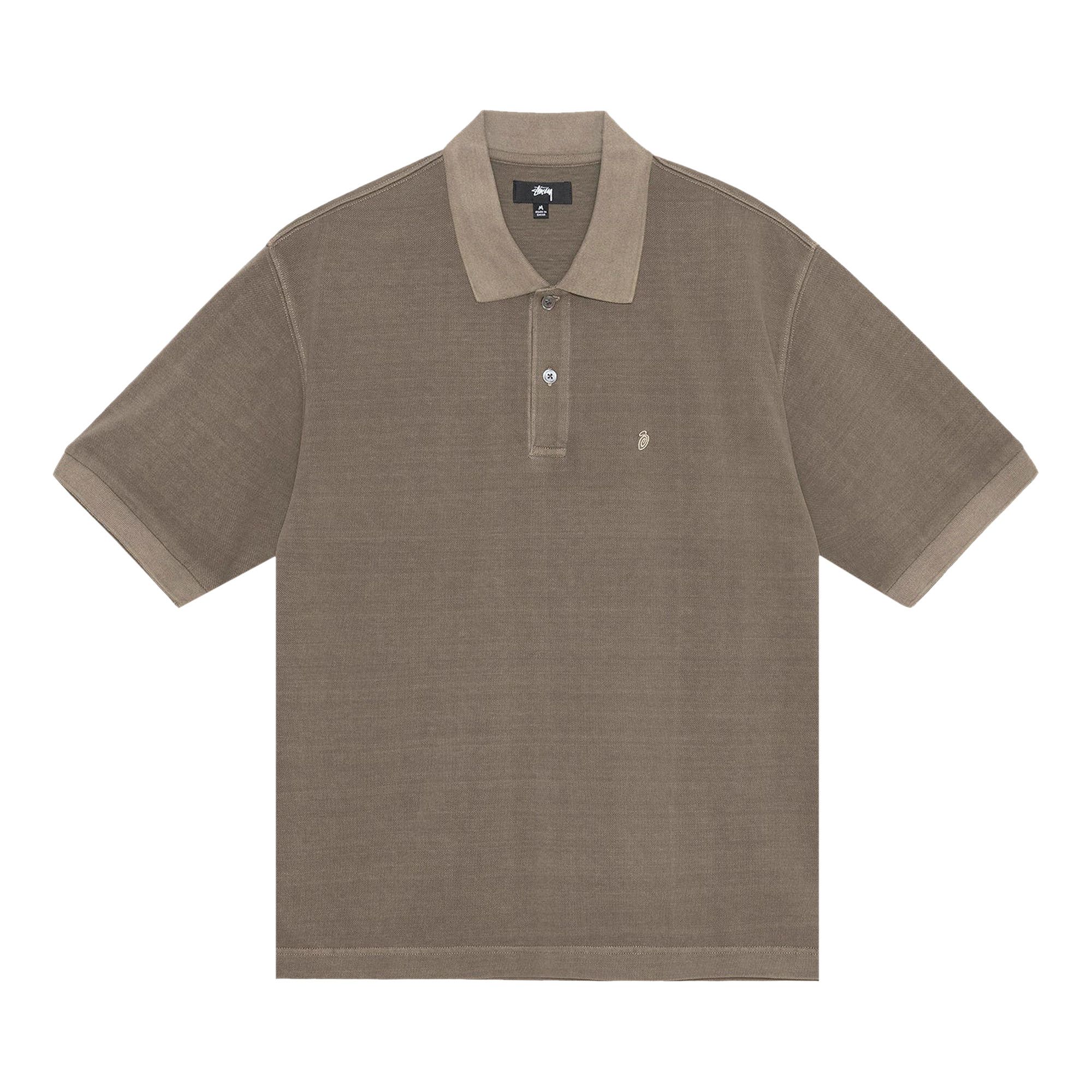 Size xxl Stussy Pigment Dyed Pique Polo 'Taupe'