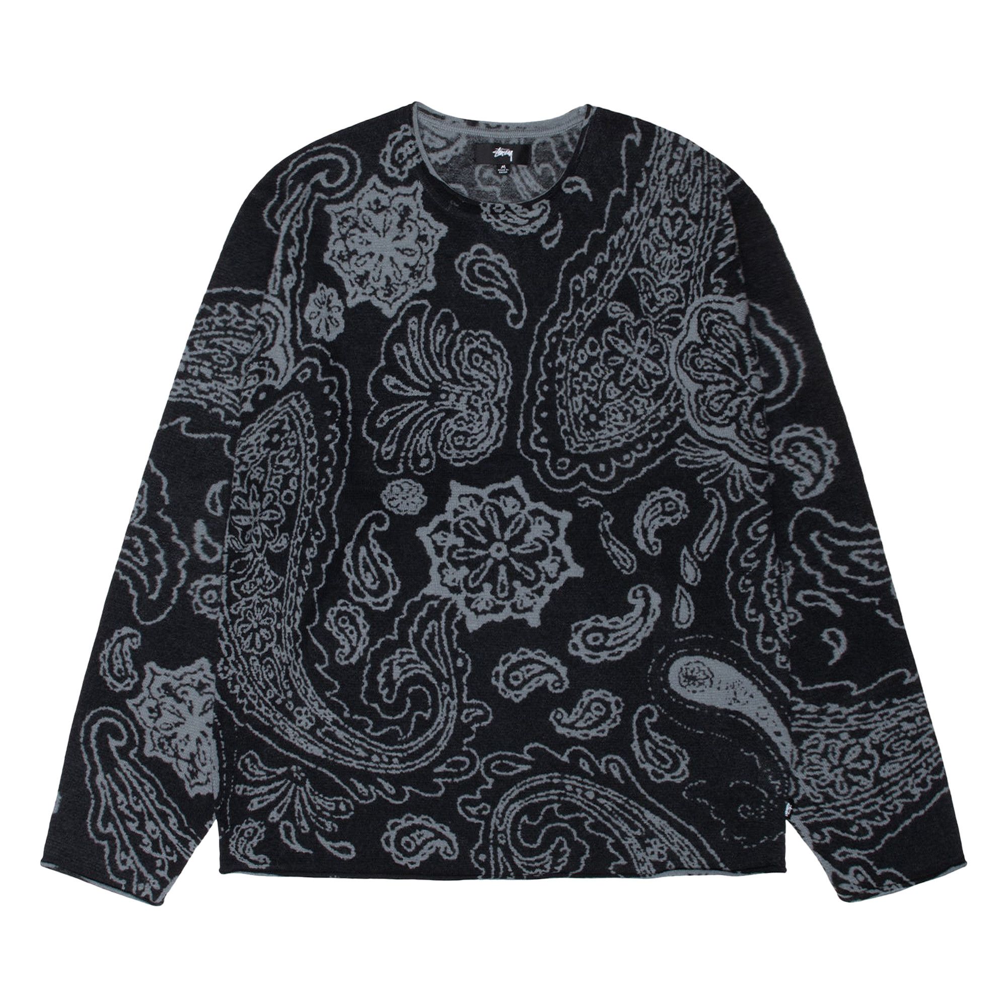 Buy Stussy Paisley Sweater 'Black' - 117213 BLAC | GOAT