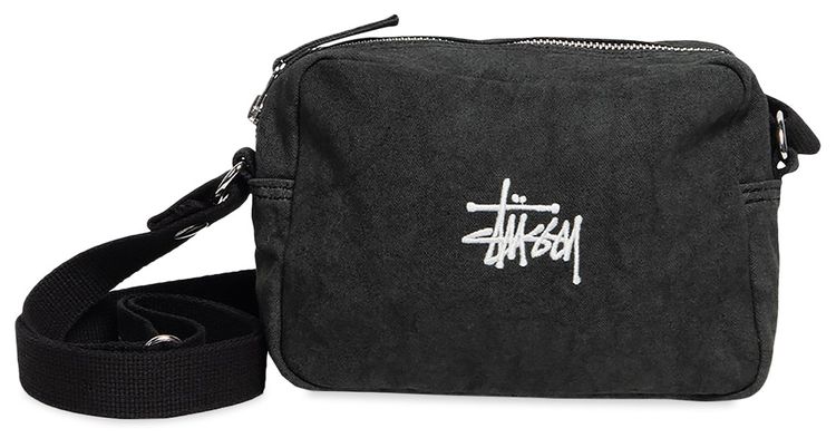 Stussy Ripstop Overlay Side Pouch Washed Black