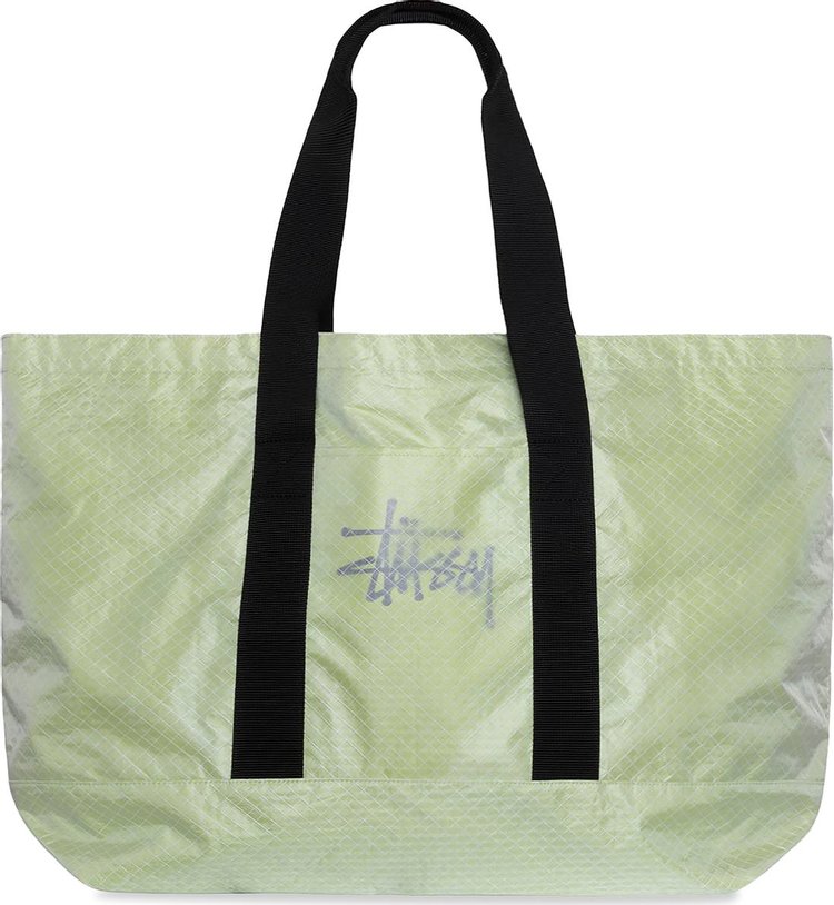 Stussy Ripstop Overlay Extra Large Tote Bag 'Lime'