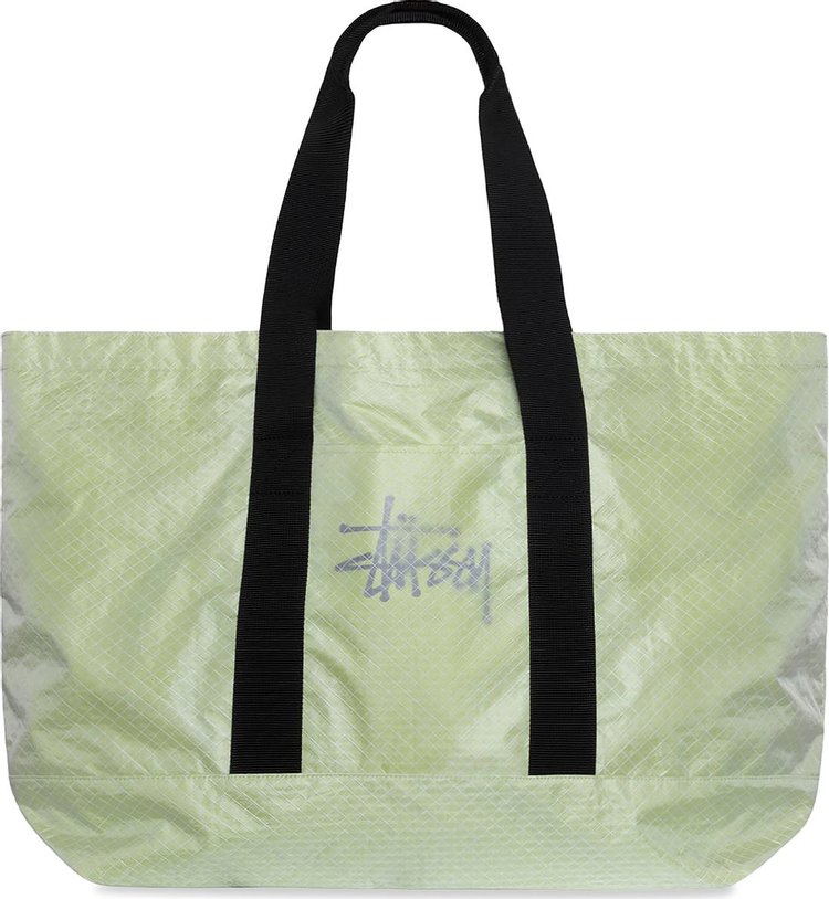 Stussy Ripstop Overlay Extra Large Tote Bag Lime