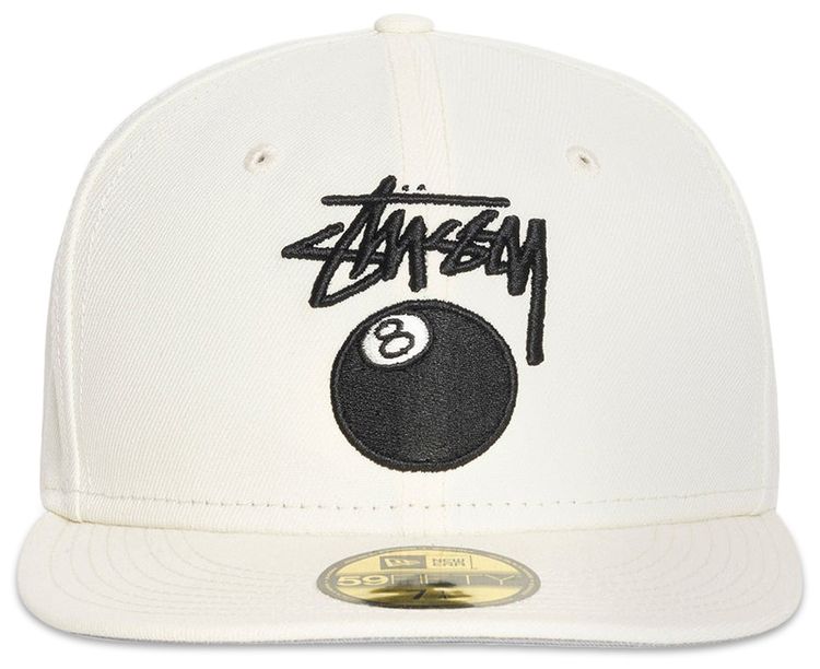 Stussy New Era 59Fifty 8 Ball Stock Bone