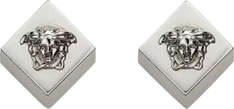 Versace Metal Earrings 'Palladium/White'