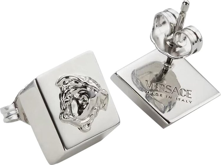 Versace Metal Earrings PalladiumWhite