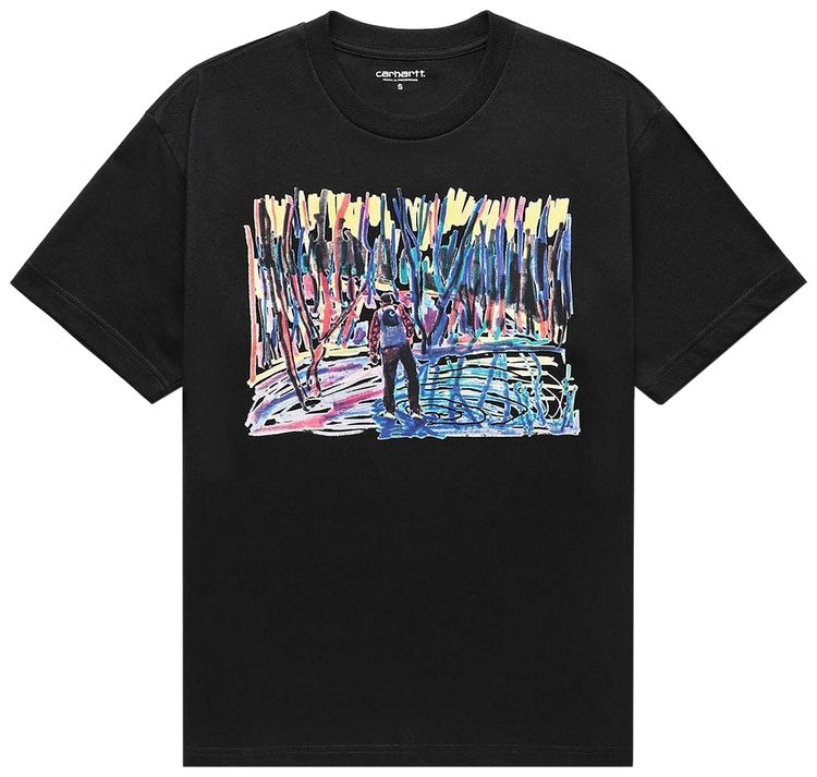 Carhartt WIP Short Sleeve Ollie Mac Icy Lake T Shirt Black