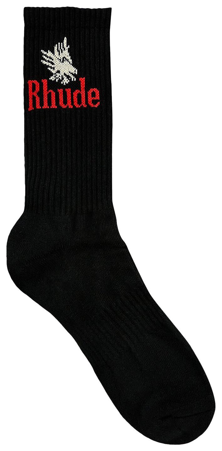 Rhude Eagles Sock BlackRedYellow