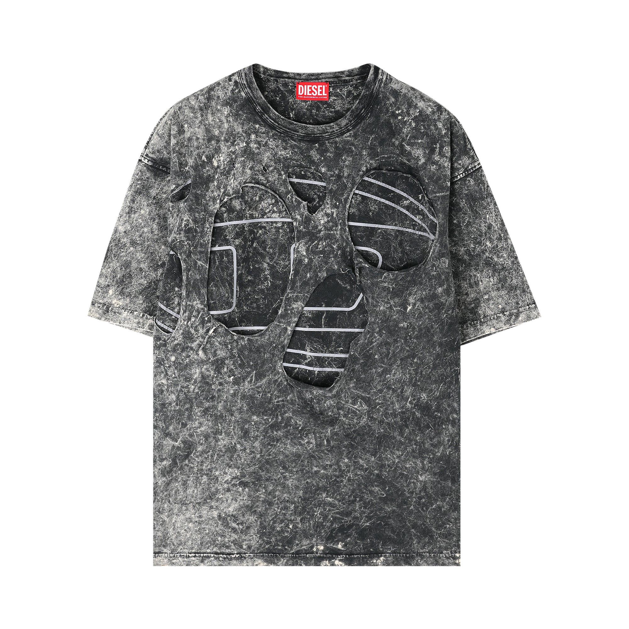 Buy Diesel Treated T-Shirt 'Black' - A13635 0DQAM 9XXA | GOAT