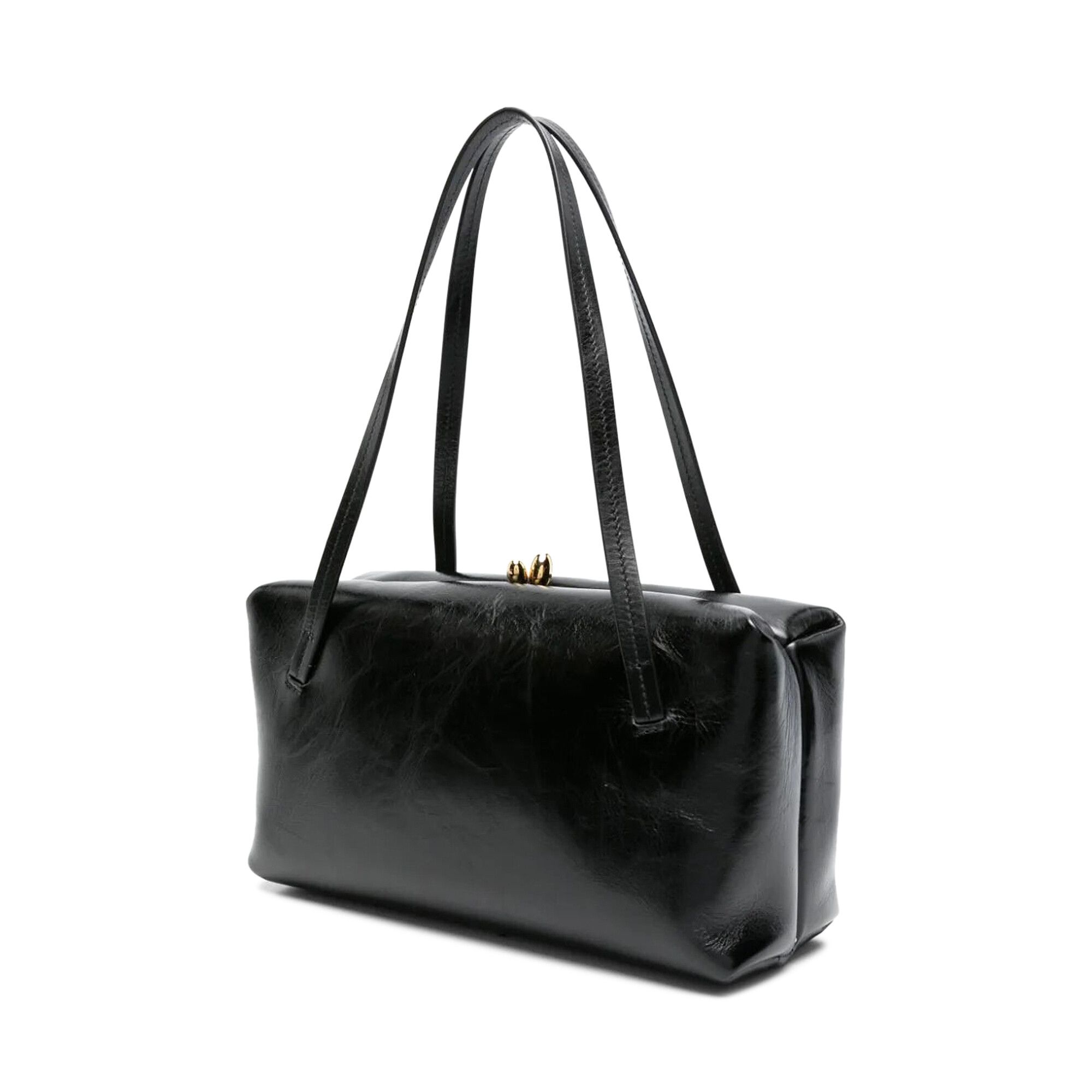 Buy Jil Sander Small Goji Leather Shoulder Bag 'Black