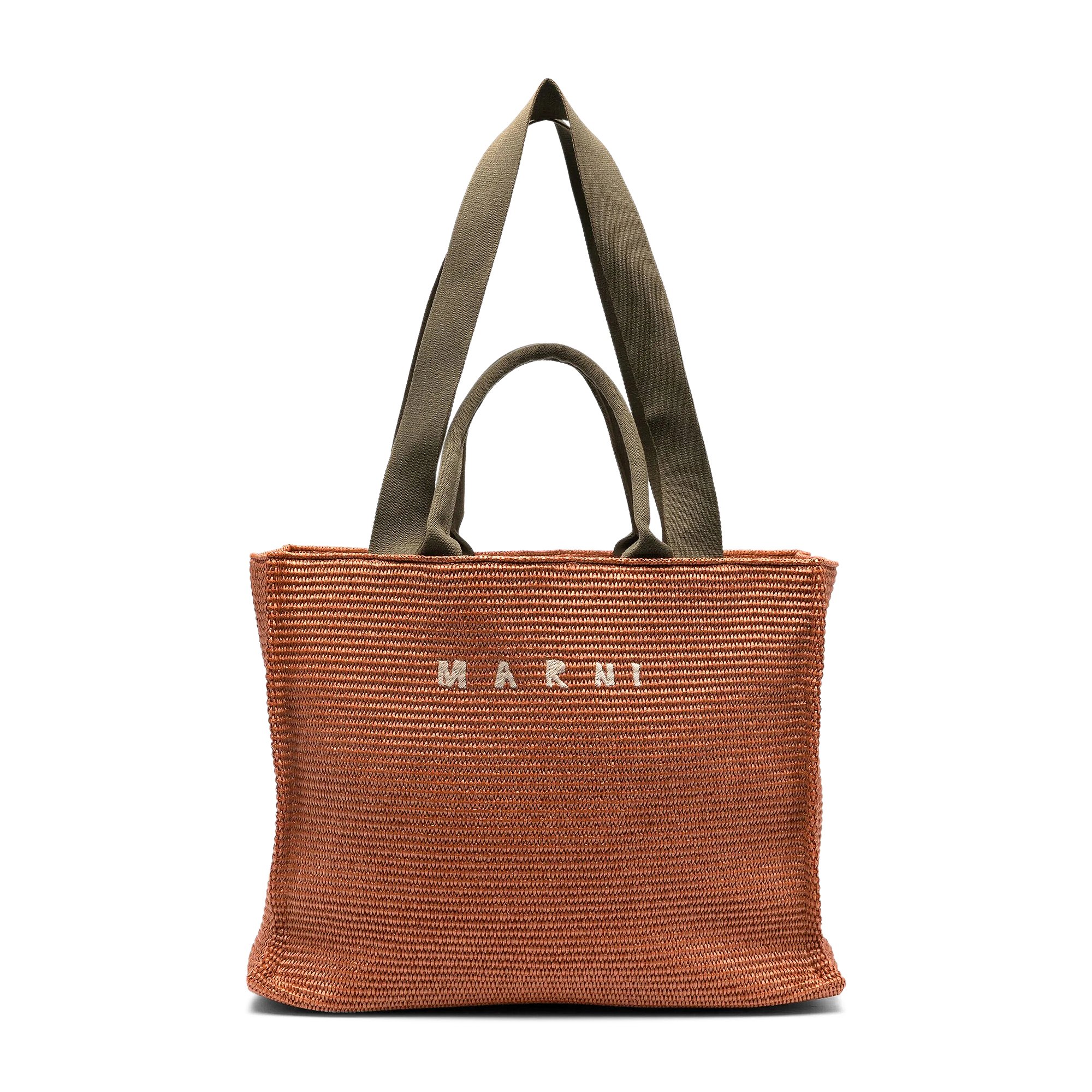 Buy Marni Shopping Bag 'Brick/Olive' - SHMP0078Q0 P3860 ZO750 | GOAT