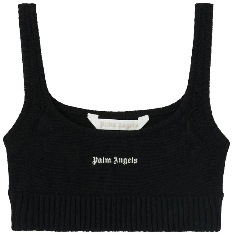 Palm Angels Classic Logo Knit Top BlackOff White