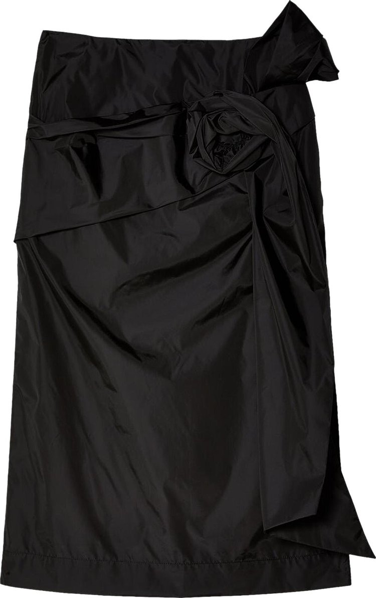 Simone Rocha Pressed Rose Pencil Skirt 'Black'