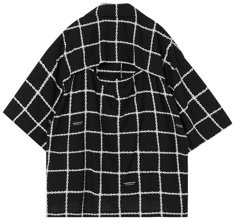 Undercover Striped Plaid Shirt Black