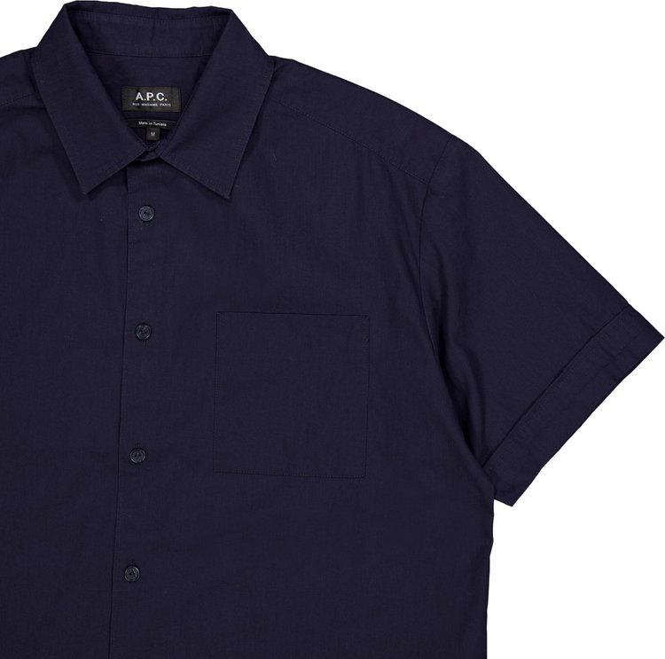 APC Ross Short Sleeve Shirt Dark Navy