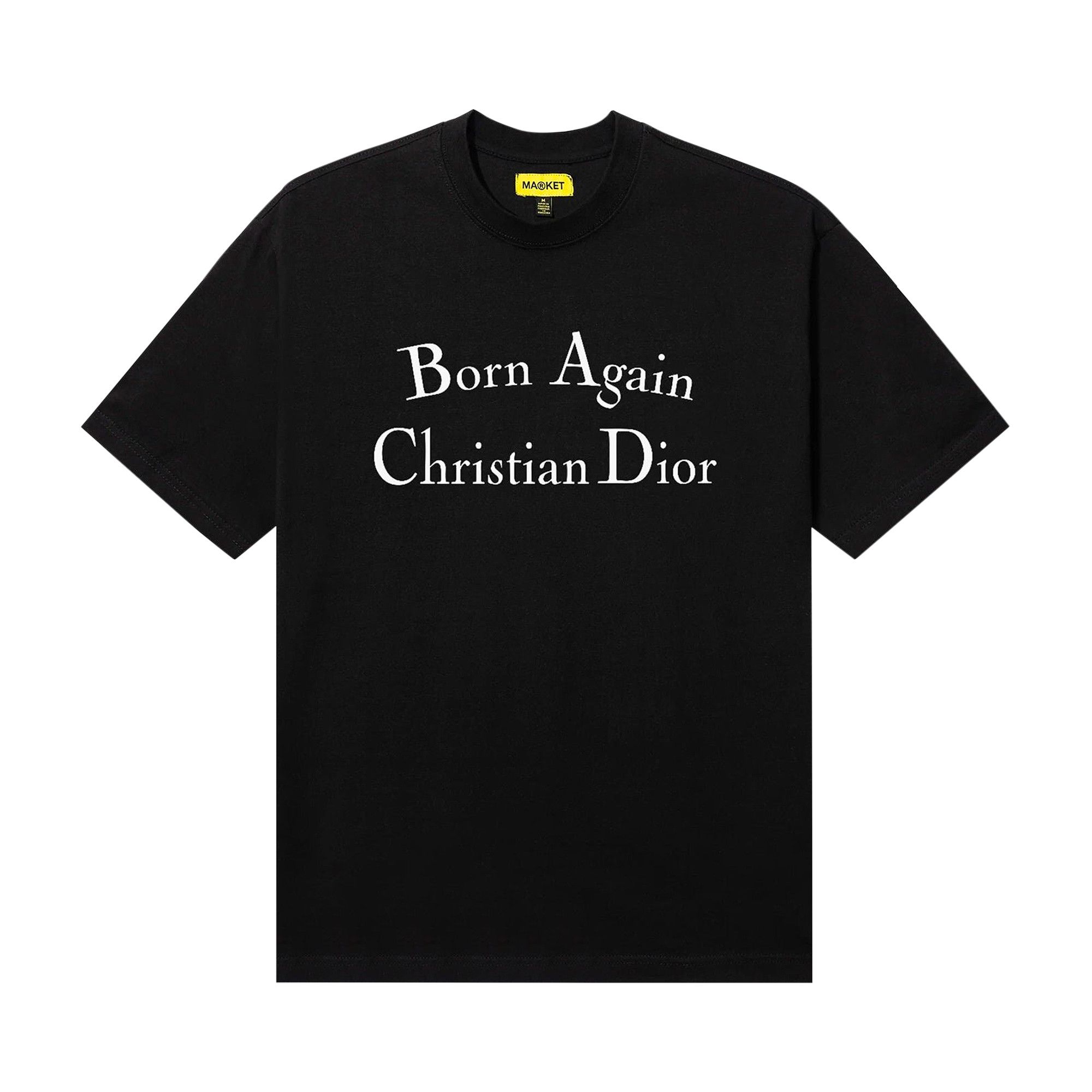 Buy Market Secret Club Born Again Christian Dior T-Shirt 'Black
