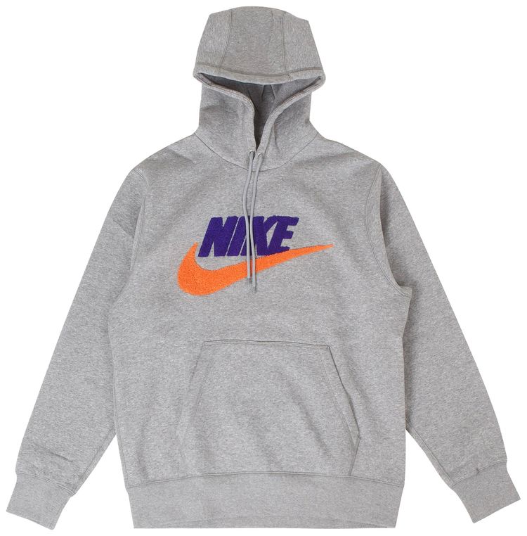 Nike Club Fleece Pullover Hoodie Dark Grey HeatherLight Smoke Grey