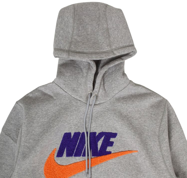 Nike Club Fleece Pullover Hoodie Dark Grey HeatherLight Smoke Grey