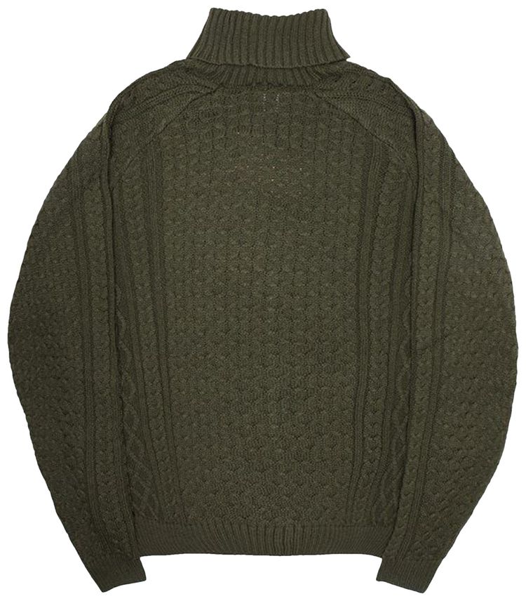 Nike Cable Knit Turtleneck Sweater Cargo Khaki