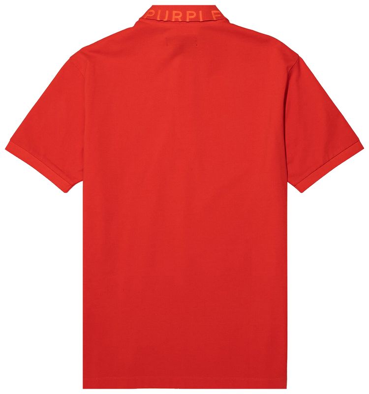 PURPLE BRAND Pique Knit Polo Red