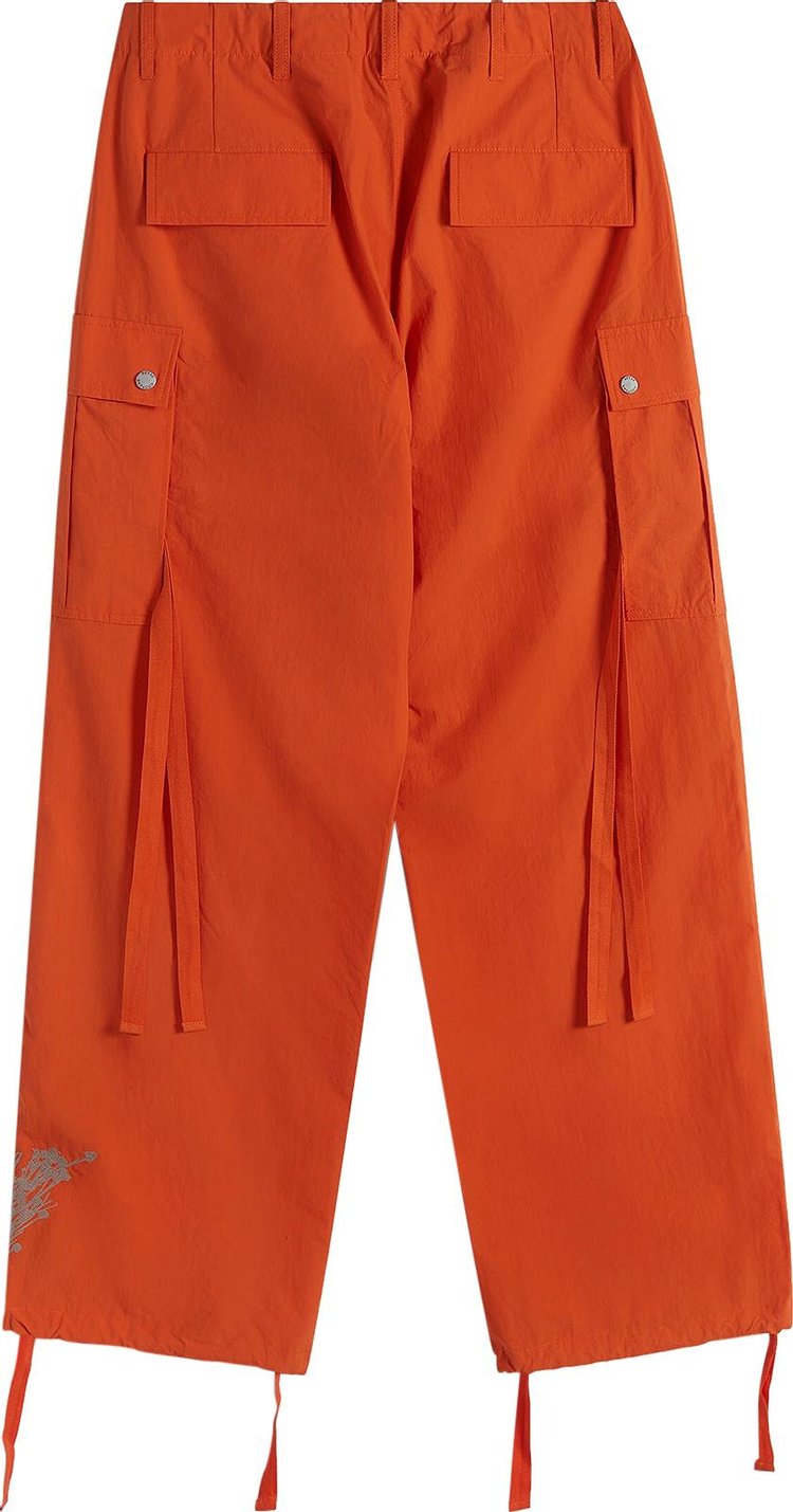 Reese Cooper Desert Marigold Embroidered Nylon Cargo Pant Orange