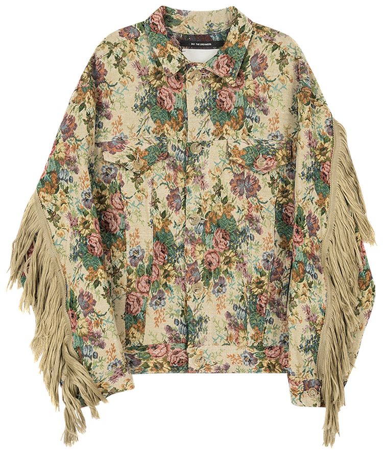 Song for the Mute Oversized Worker Jacket Multicolor Flower