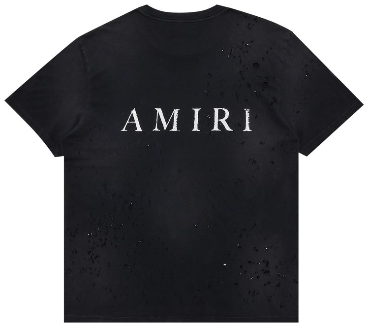 Amiri Washed Shotgun Tee Black