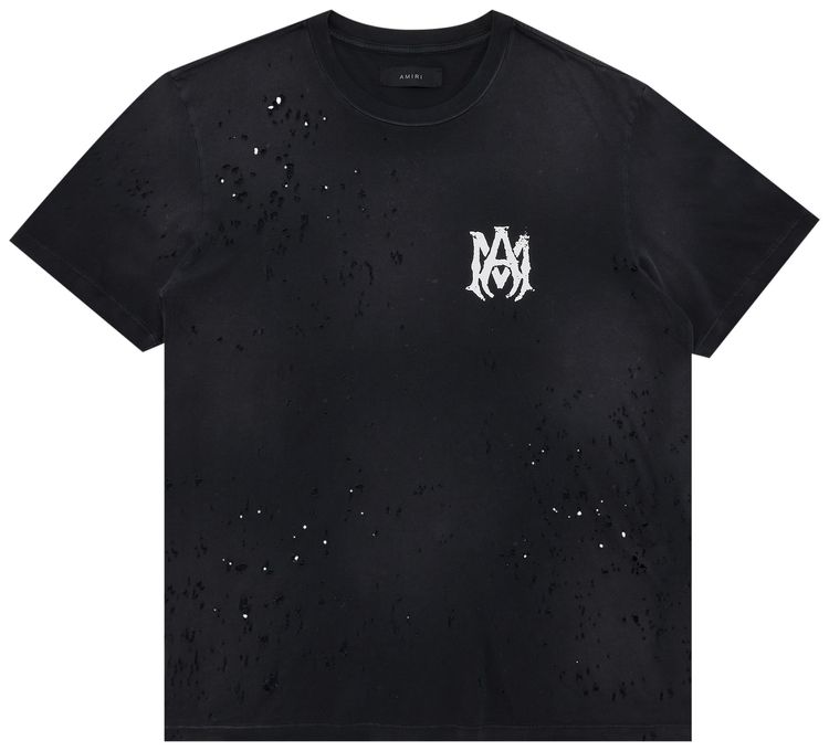 Amiri Washed Shotgun Tee Black