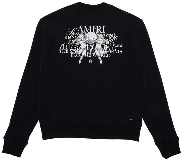 Amiri Cherub Text Crew Jersey Black