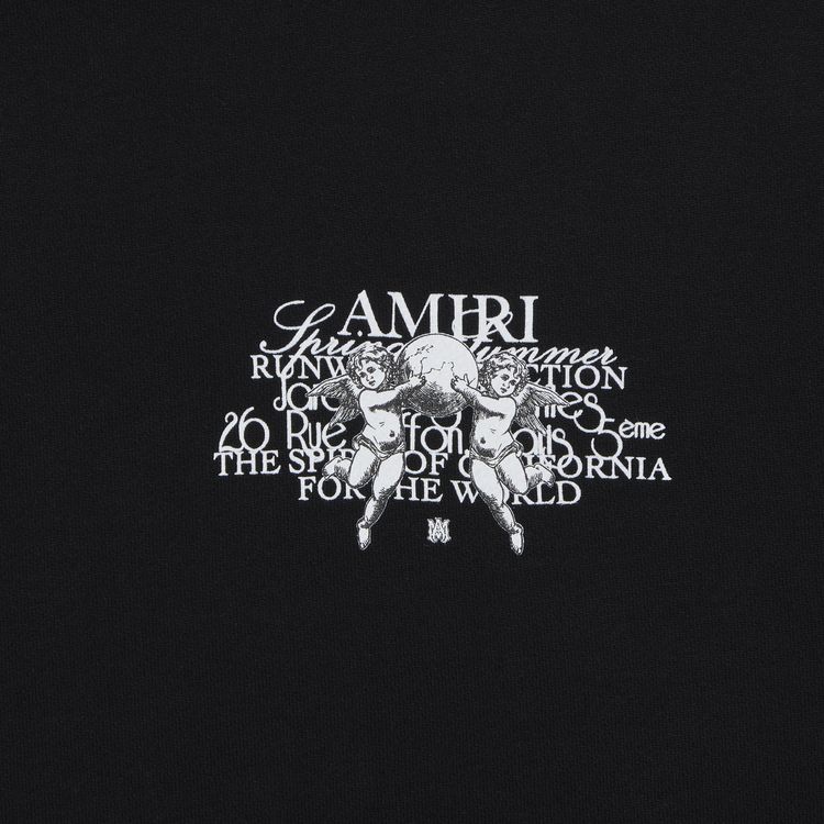 Amiri Cherub Text Crew Jersey Black