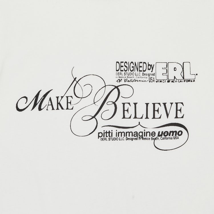 ERL Make Believe T Shirt White