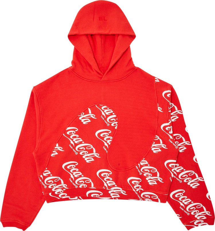 ERL Coca Cola Swirl Hoodie Red