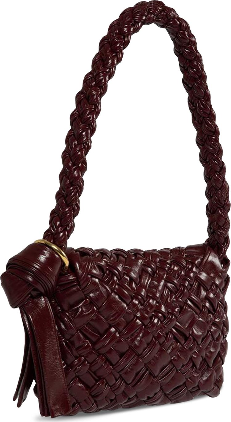 Bottega Veneta Kalimero Citta Intreccio Shoulder Bag Barolo