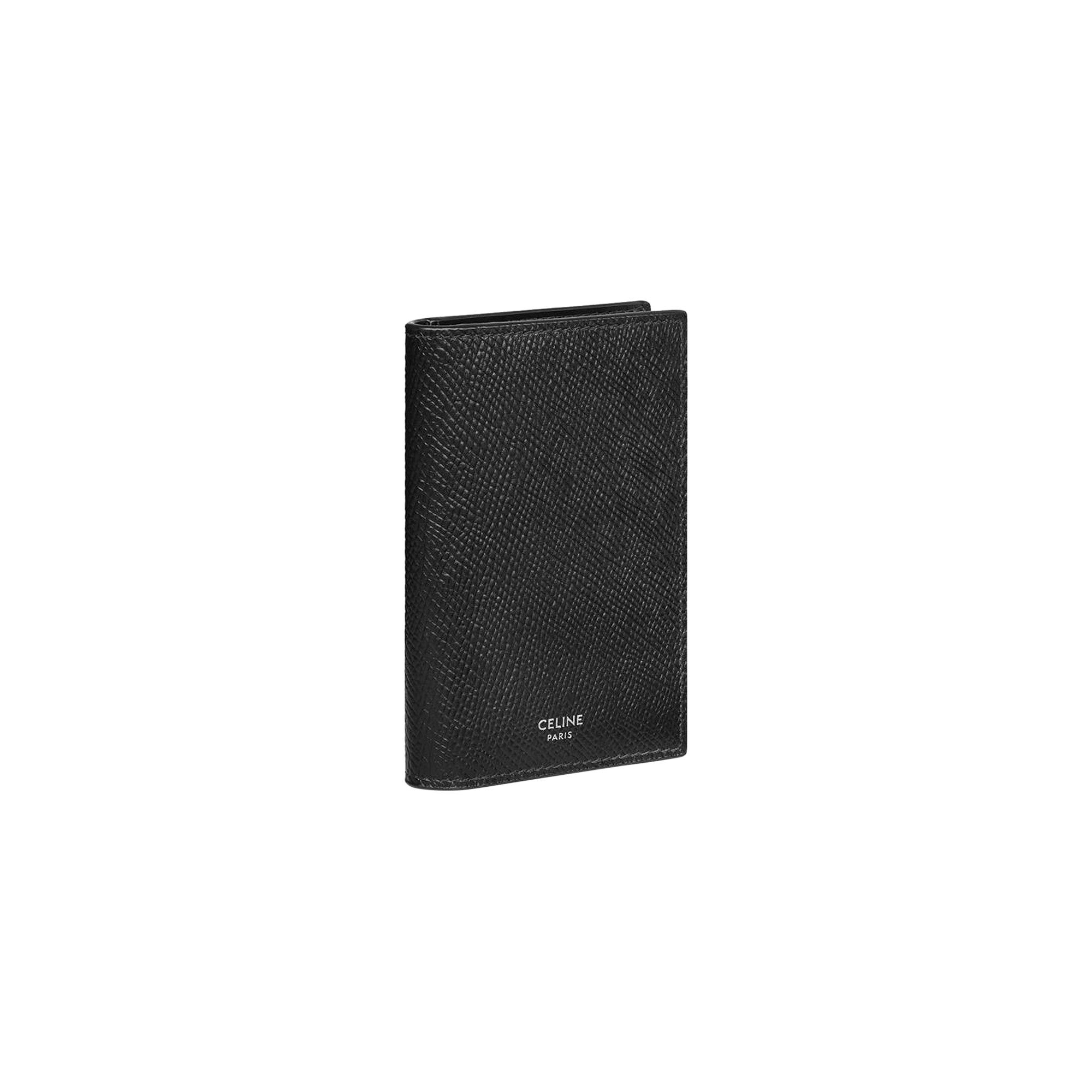 ☆☆CELINE☆☆ 24FW Celine Card Wallet 10B703BEL 38SI Black Plain Card holder IN Grained Calfskin - Black | CELINE