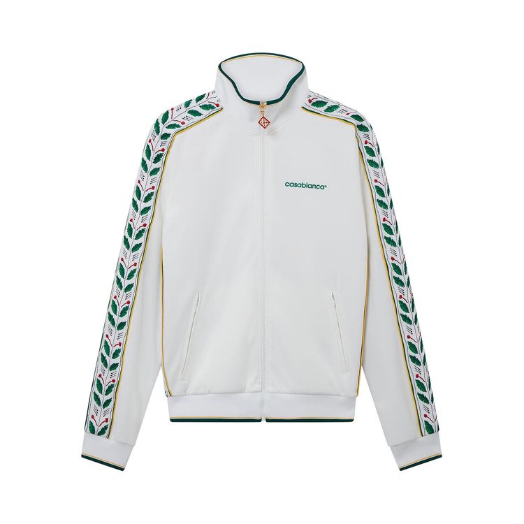 Casablanca Laurel Track Top White