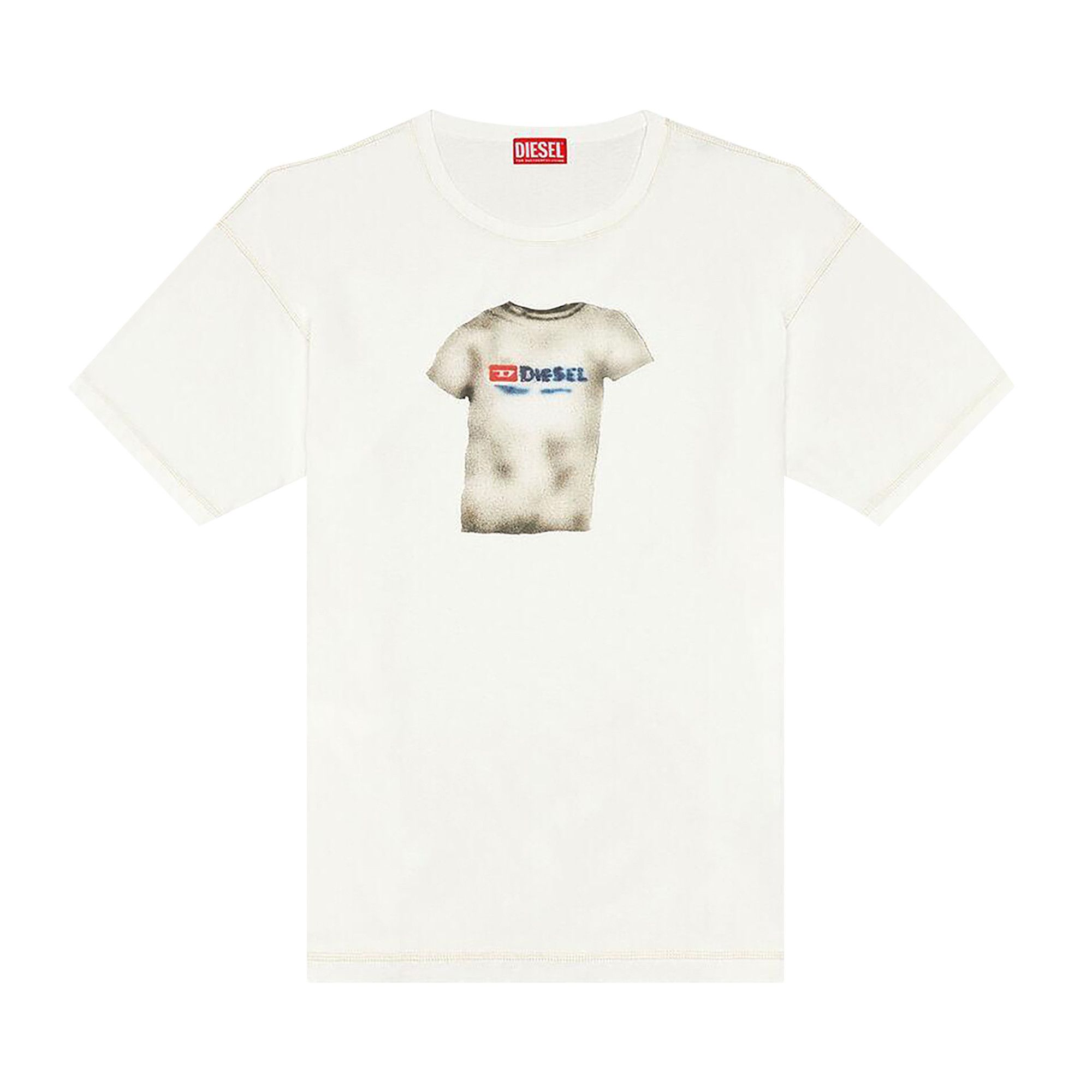 Buy Diesel T-Shirt 'Off White' - A12914 0AKAK 141 | GOAT