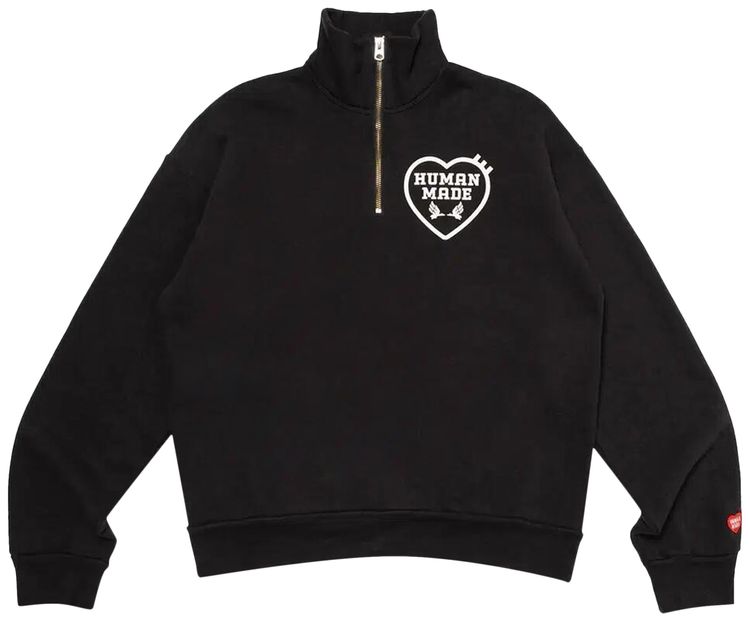Human Made Military Half Zip Sweatshirt Black